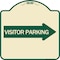 Signmission Visitor Parking With Right Arrow Heavy-Gauge Aluminum Architectural Sign, 18" x 18", TG-1818-24376 A-DES-TG-1818-24376 - alternate 1